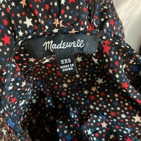 Madewell • Silk Ruffle-Hem Wrap Top in Starry Night - Picture 11 of 11